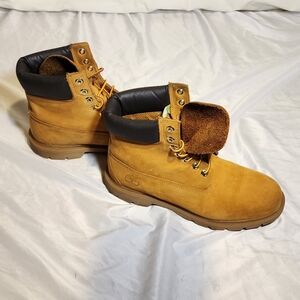 Kid Timberland Brown Leather Round Toe Size 8